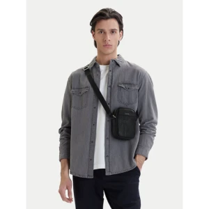 Saszetka Calvin Klein Emblem Aop Emboss Slim Reporter LV04D3371G Czarny