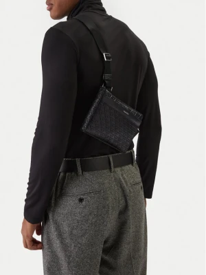 Saszetka Calvin Klein Emblem Aop Emboss Square Sling LV04D3277G Czarny