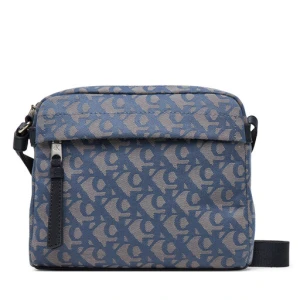 Saszetka Calvin Klein Slouched Monogram Mini Zip Fligh LV04G3175G Błękitny