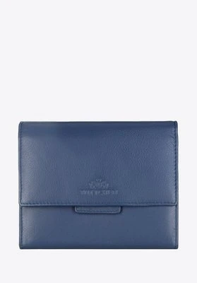 Saszetka damska ze skóry naturalnej granatowa Wittchen