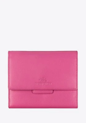 Saszetka damska ze skóry naturalnej różowa Wittchen