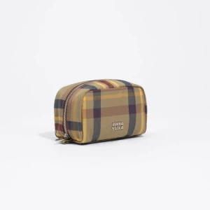 Saszetka mini żakard tartan khaki burgund BIMBA Y LOLA