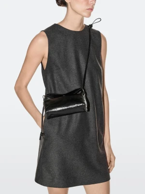 Saszetka Na Ramię Ze Skóry Nappa - Czarny - - Massimo Dutti - Kobieta