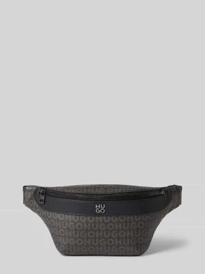 Saszetka nerka z aplikacją z metką model 'QUANTIC_M_BUMBAG' HUGO