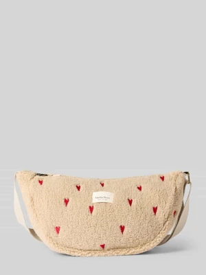 Saszetka nerka z wyhaftowanym logo na całej powierzchni model ‘Teddy’ STUDIO NOOS