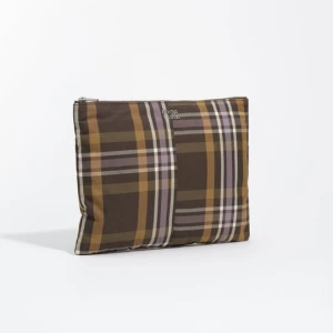 Saszetka patchwork żakard tartan hunter green BIMBA Y LOLA