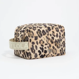 Saszetka podwójna duża nylon Leopard naturalna BIMBA Y LOLA