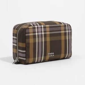 Saszetka średnia żakard tartan hunter green BIMBA Y LOLA