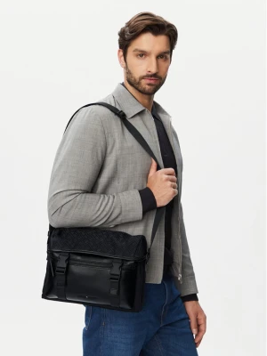 Saszetka Tommy Hilfiger Th Nylon Jacquard Satchel AM0AM14404 Czarny