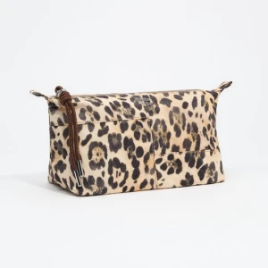 Saszetka trapecio duża nylon Leopard naturalna BIMBA Y LOLA