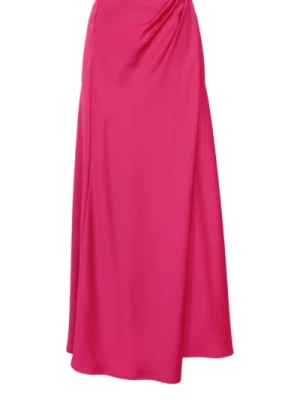 Satin Crossed Skirt Pink Pinko