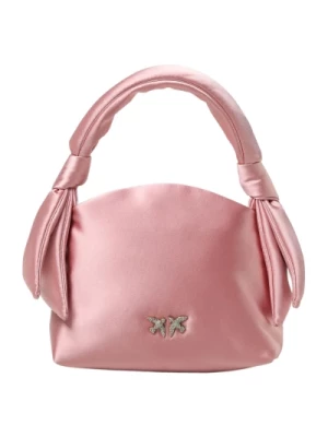 Satin Fumo Orchidea Knots Mini Pouch Pinko