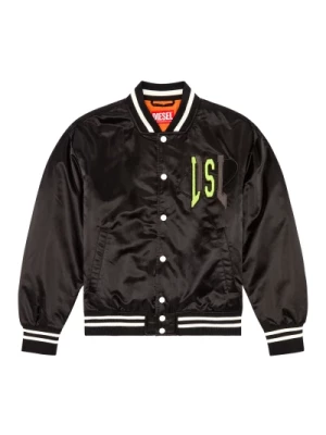 Satin track jacket with Lies patches Diesel