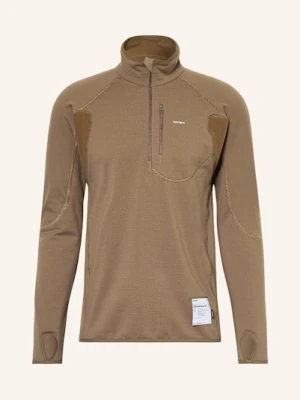 Satisfy Koszulka Do Biegania Ghostfleece™ Half Zip braun