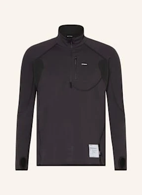 Satisfy Koszulka Do Biegania Ghostfleece™ Half Zip schwarz