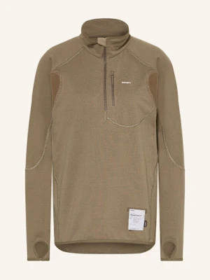 Satisfy Koszulka Do Biegania Ghostfleece™ Half Zipp braun