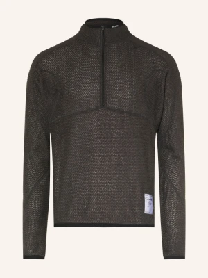 Satisfy Sweter Typu Troyer Z Polaru Fuzzfleece™ Ad schwarz CIEMNOBRĄZOWY