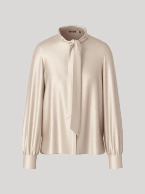 Satynowa bluzka w jasnobeżowym kolorze Joop