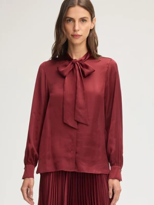 Satynowa bluzka w kolorze bordowym Joop