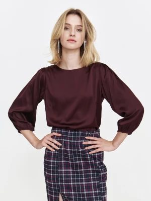 Satynowa bluzka z rękawem 3/4 Top Secret