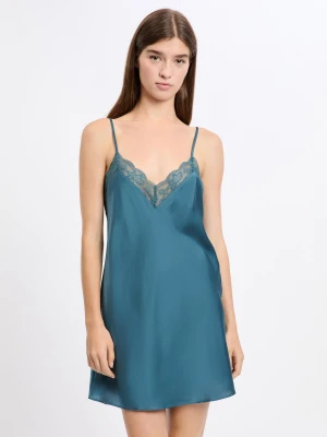 Satynowa halka nocna ze szczegółami z koronki Etam
