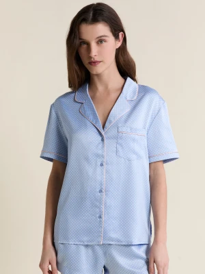 Satynowa koszula piżamowa w kropki Etam