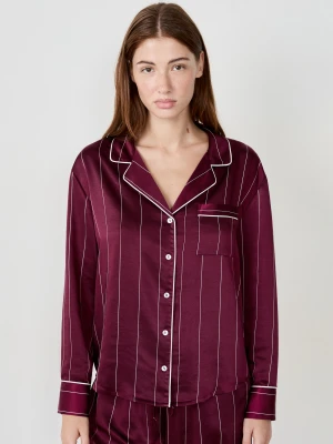 Satynowa koszula piżamowa w paski Etam