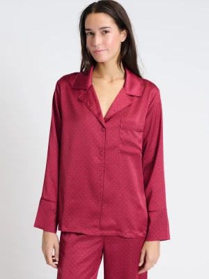 Satynowa koszula piżamowa z długimi rękawami Etam