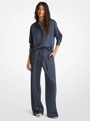 Satynowa koszula z nadrukiem w kropki MICHAEL Michael Kors