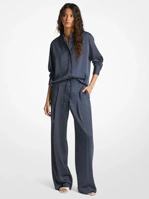 Satynowa koszula z nadrukiem w kropki MICHAEL Michael Kors