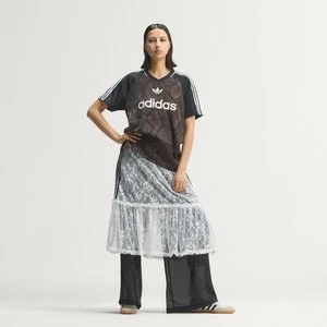 SATYNOWA KOSZULKA Z NADRUKOWANYM WZOREM SKÓRY WĘŻA Adidas