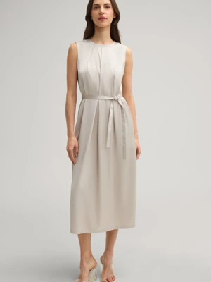 Satynowa sukienka Dany w kolorze szarobeżowym Joop