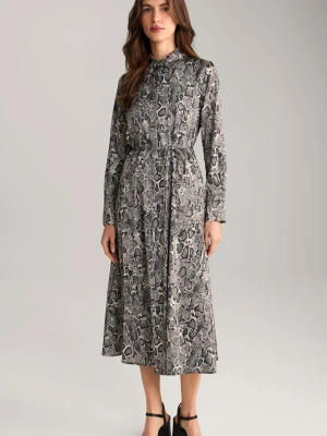 Satynowa sukienka Darlina ze zwierzęcym wzorem, w kolorze brązowo-czarnym Joop