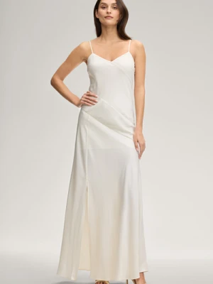 Satynowa sukienka Delci w kremowym kolorze Joop