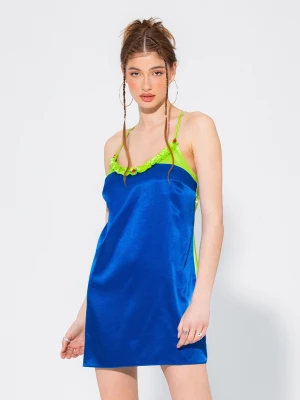 Satynowa sukienka slip on rose Local Heroes