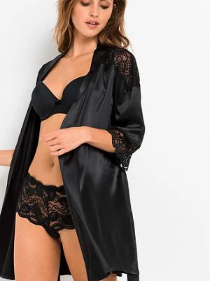 Satynowe kimono z efektem połysku bonprix