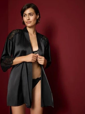 Satynowe kimono z efektem połysku bonprix