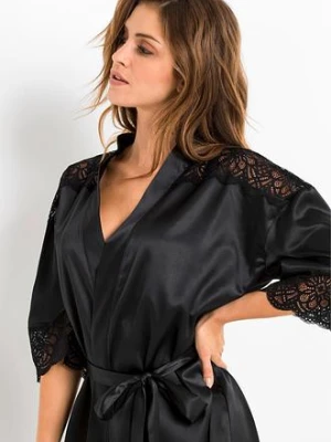 Satynowe kimono z efektem połysku bonprix