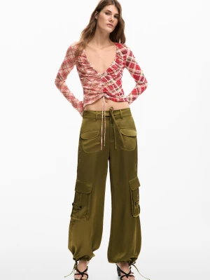 Satynowe spodnie cargo Desigual