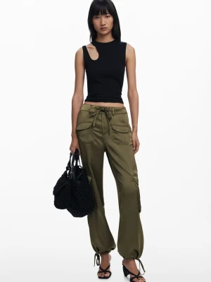 Satynowe spodnie długie Desigual