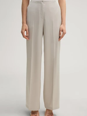 Satynowe spodnie Pearl w kolorze szarobeżowym Joop