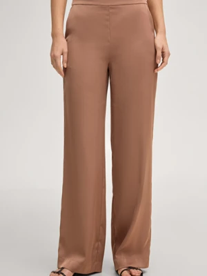 Satynowe spodnie Philine w kolorze jasnobrązowym Joop