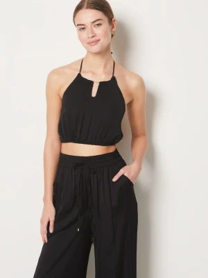 Satynowy crop top Etam