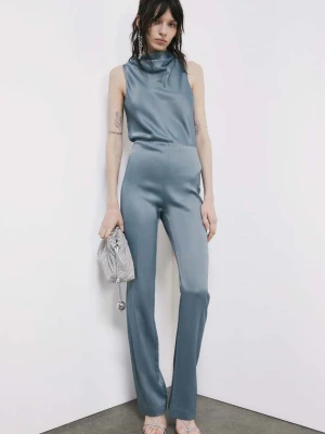 Satynowy kombinezon z wycięciem cut-out PATRIZIA PEPE