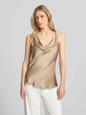 Satynowy top z lejącym dekoltem RINASCIMENTO