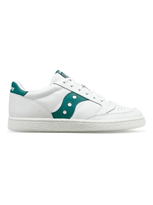 Saucony Skórzane sneakersy "Jazz Court" w kolorze biało-zielonym rozmiar: 44
