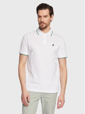 Save The Duck Polo DR0136M BATE16 Biały Regular Fit