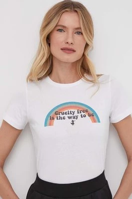 Save The Duck t-shirt bawełniany damski kolor biały