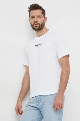 Save The Duck t-shirt bawełniany męski kolor biały z nadrukiem