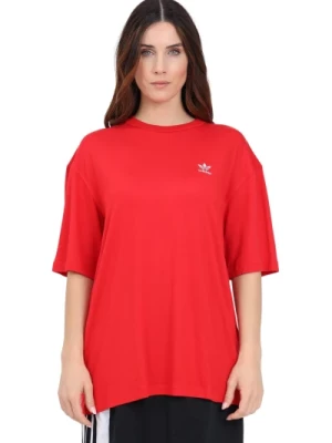 Scarlet Trefoil Oversize Logo Tee Adidas Originals